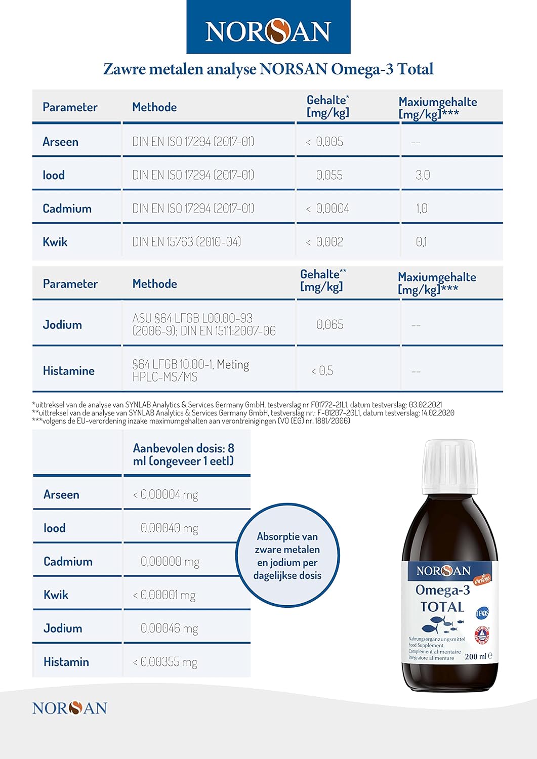 NORSAN | OMEGA-3 TOTAL VISOLIE NATURAL | 200 ML