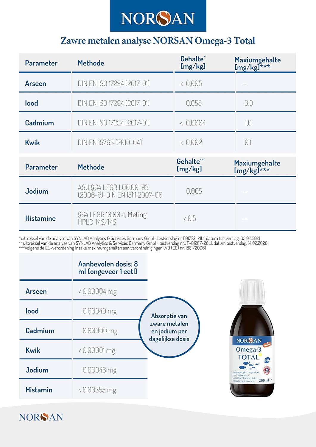 NORSAN | OMEGA-3 TOTAL VISOLIE CITROEN | 200 ML