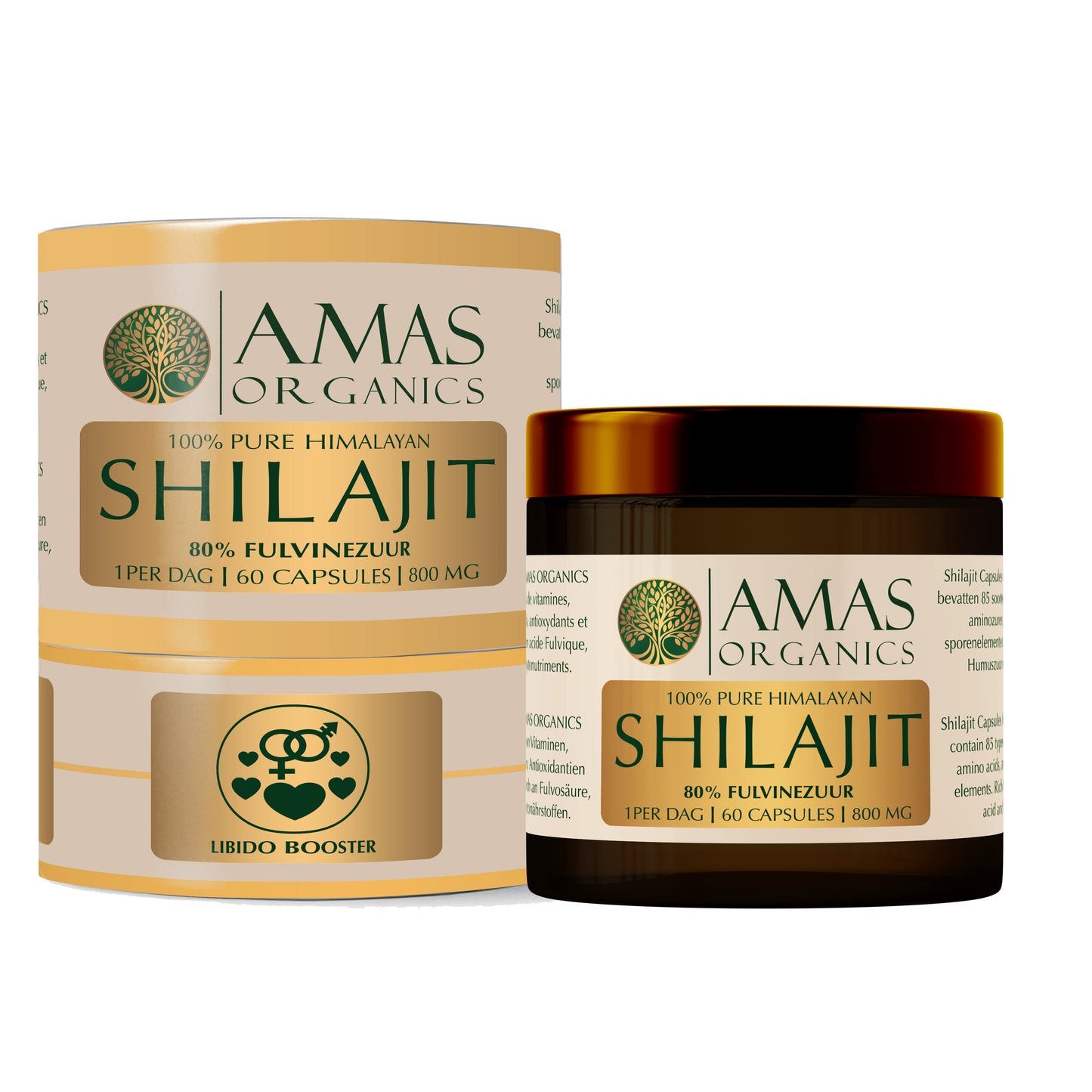 AMAS ORGANICS | 100% PURE HIMALAYAN SHILAJIT CAPSULES | ORGANIC AND VEGAN