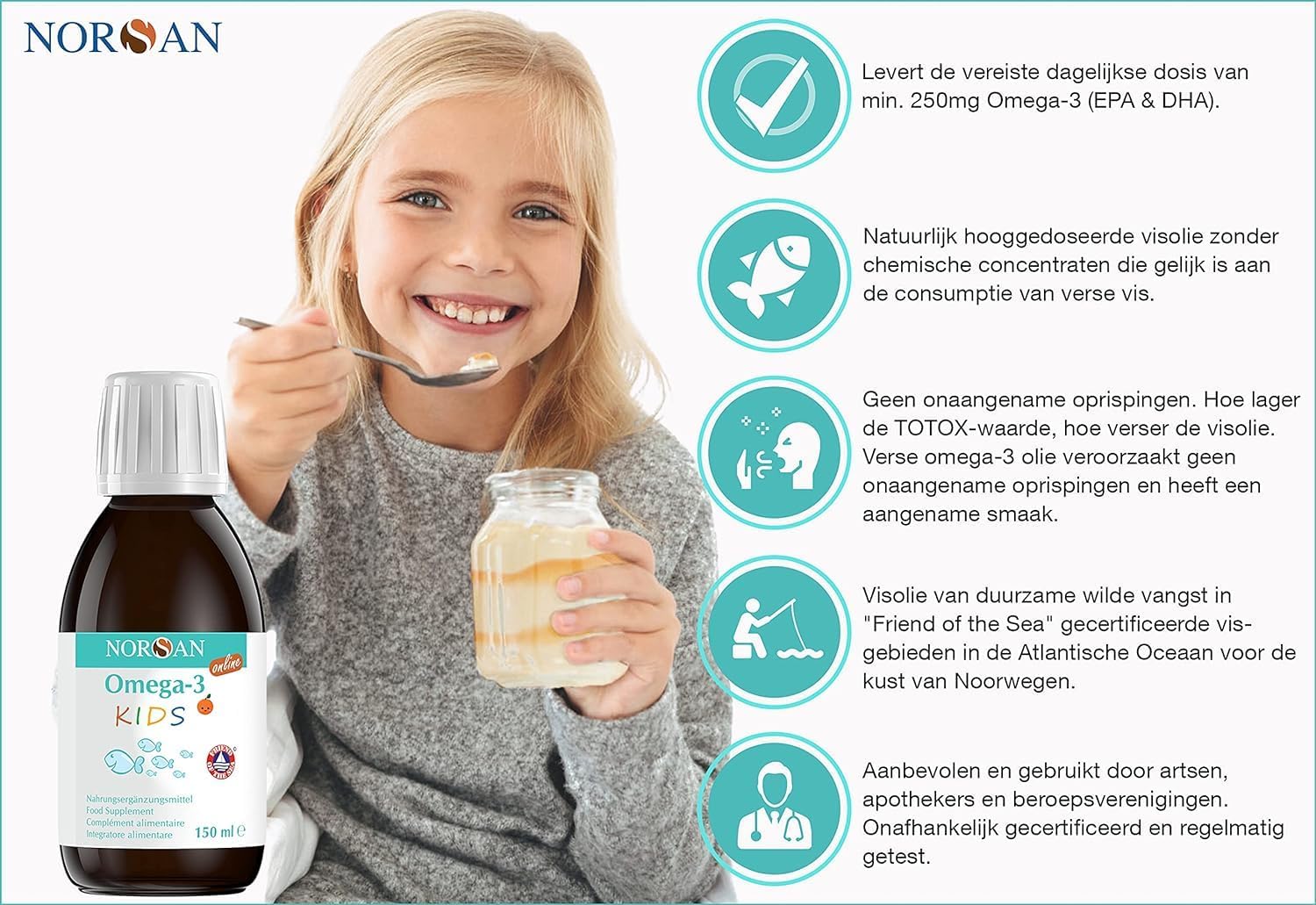 NORSAN | OMEGA-3 KIDS VISOLIE | 150 ML