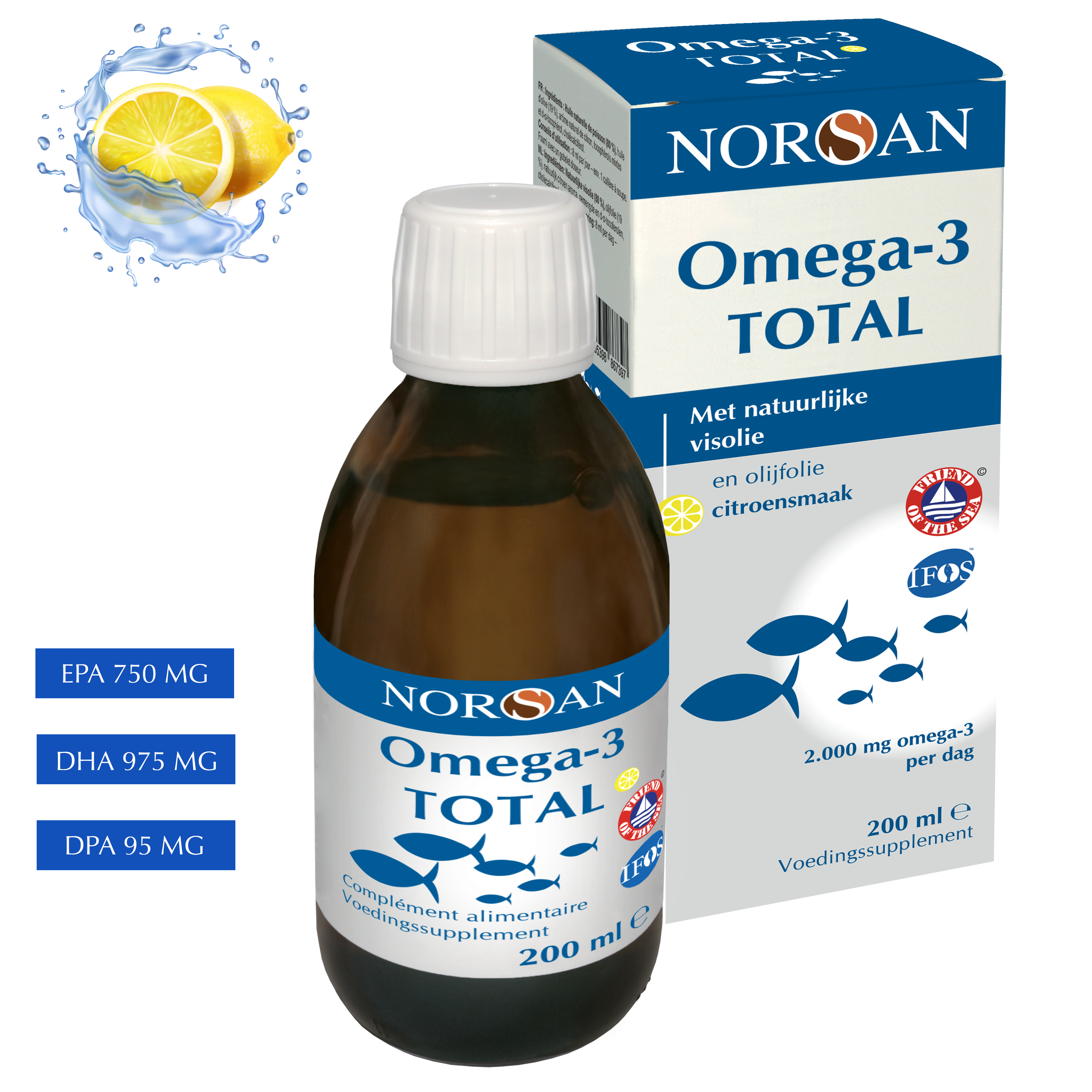 NORSAN | OMEGA-3 TOTAL VISOLIE CITROEN | 200 ML