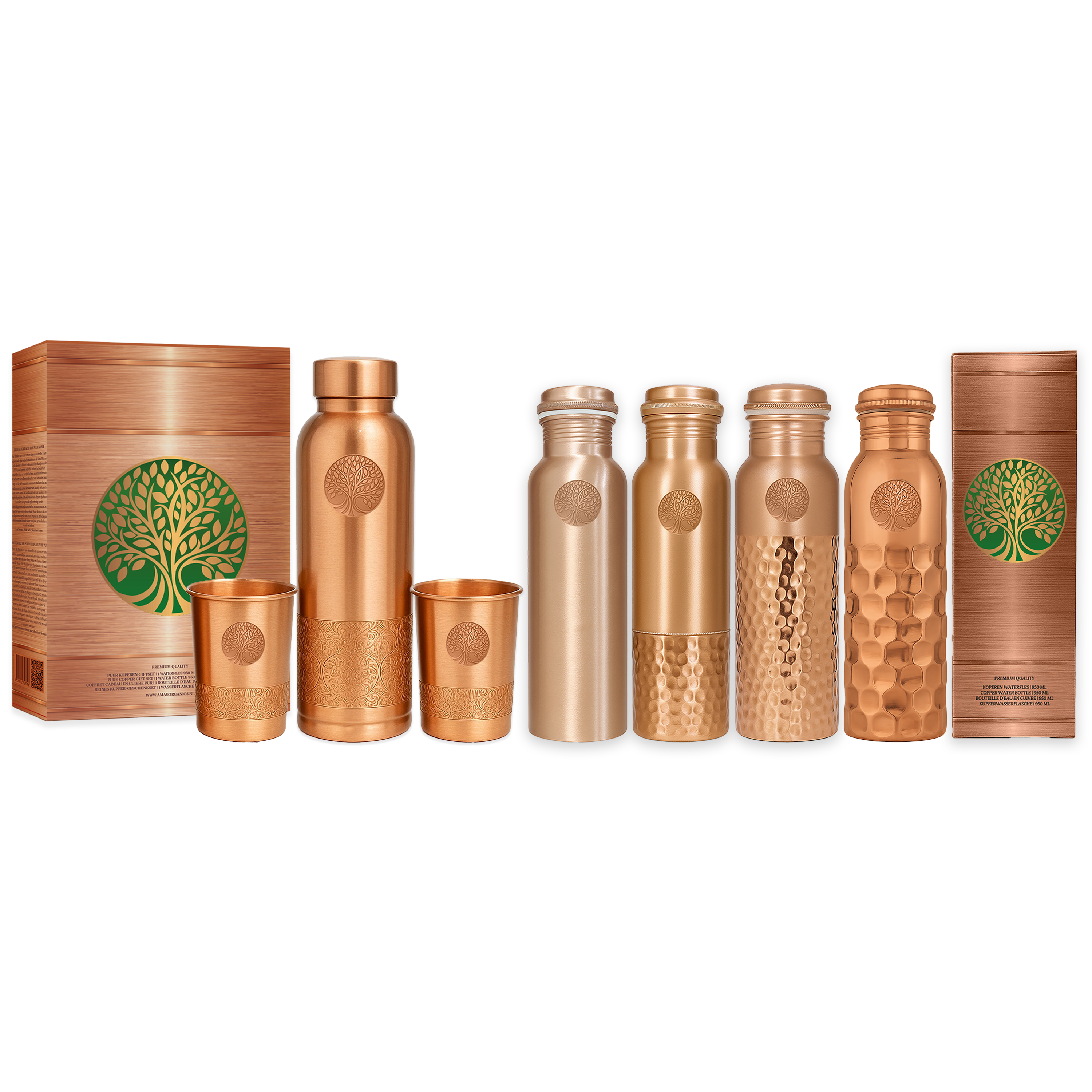 Koperen waterflessen