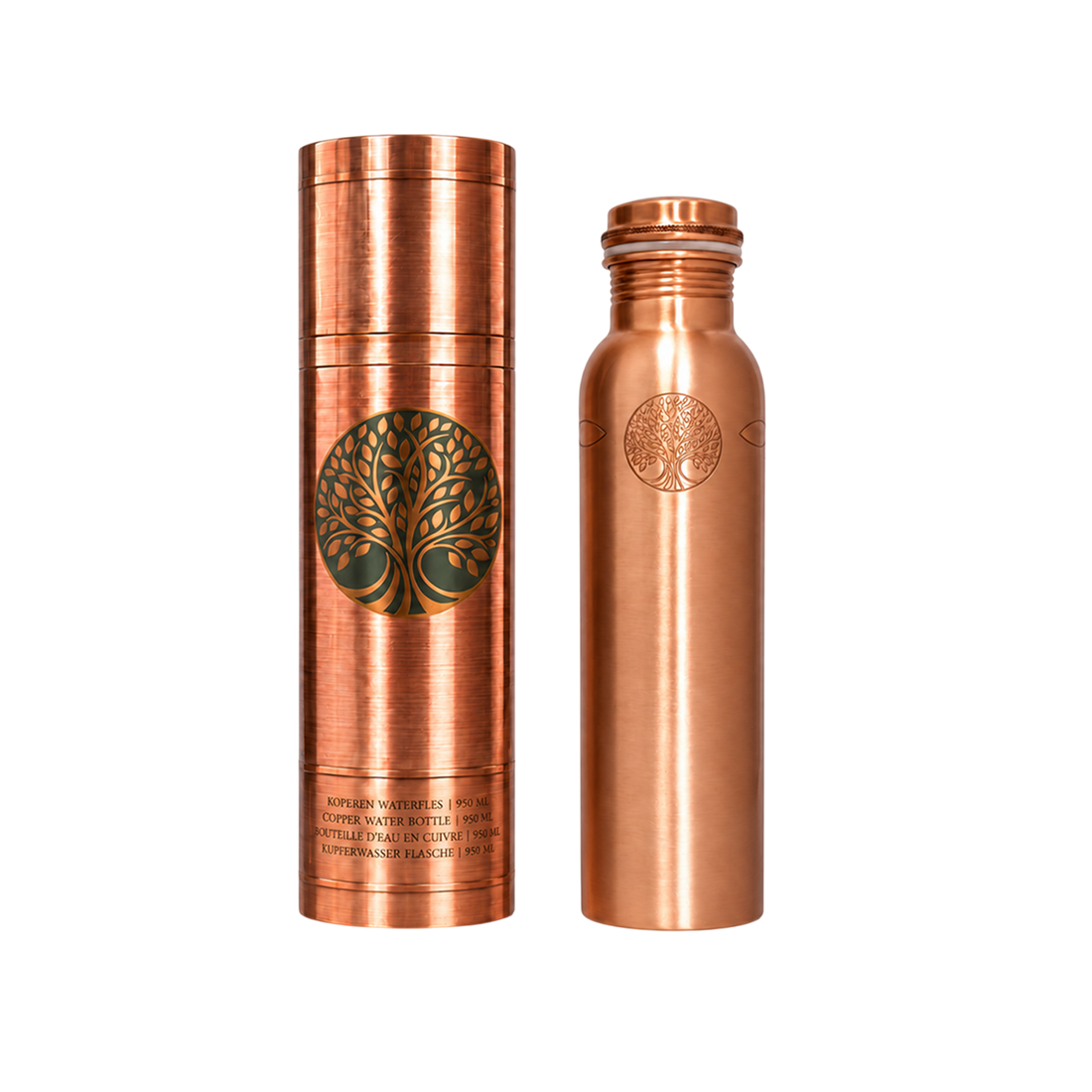 Koperen Waterfles Plain - 950 ml