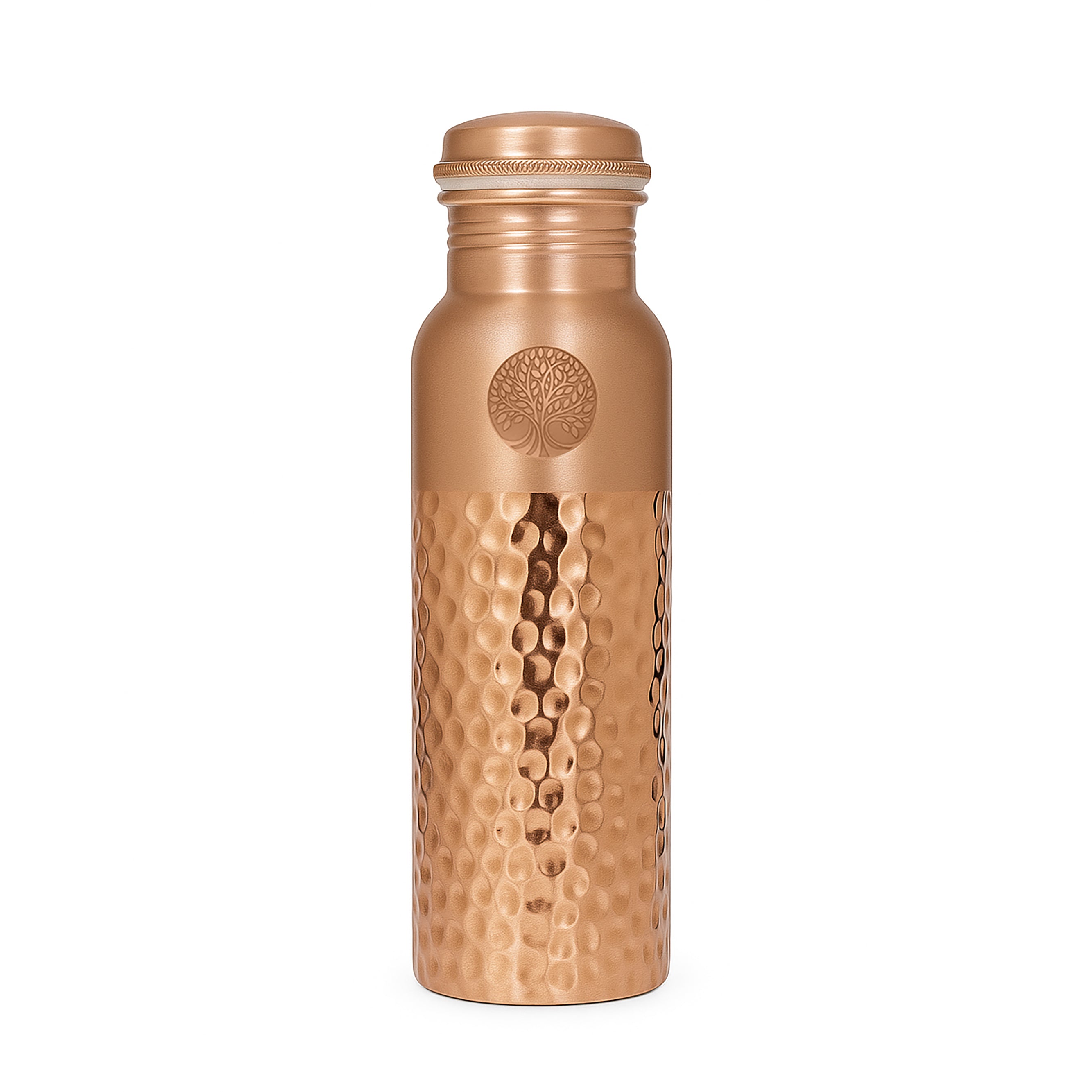 AMAS ORGANICS | 100% PUUR KOPEREN WATERFLES HAMMERED | PREMIUM QUALITY | HANDGEMAAKT EN UNIEK | 950 ML | 350 G