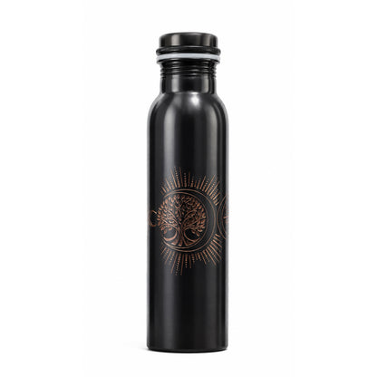 AMAS ORGANICS | 100% PUUR KOPEREN WATERFLES MOONNIGHT | PREMIUM QUALITY | HANDGEMAAKT EN UNIEK | 950 ML | 350 G