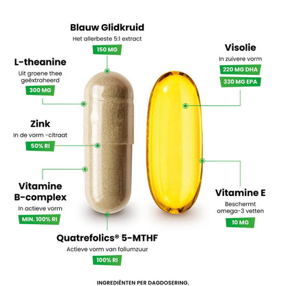 L-theanine, Omega-3 en Glidkruid pakket (LT + O3)