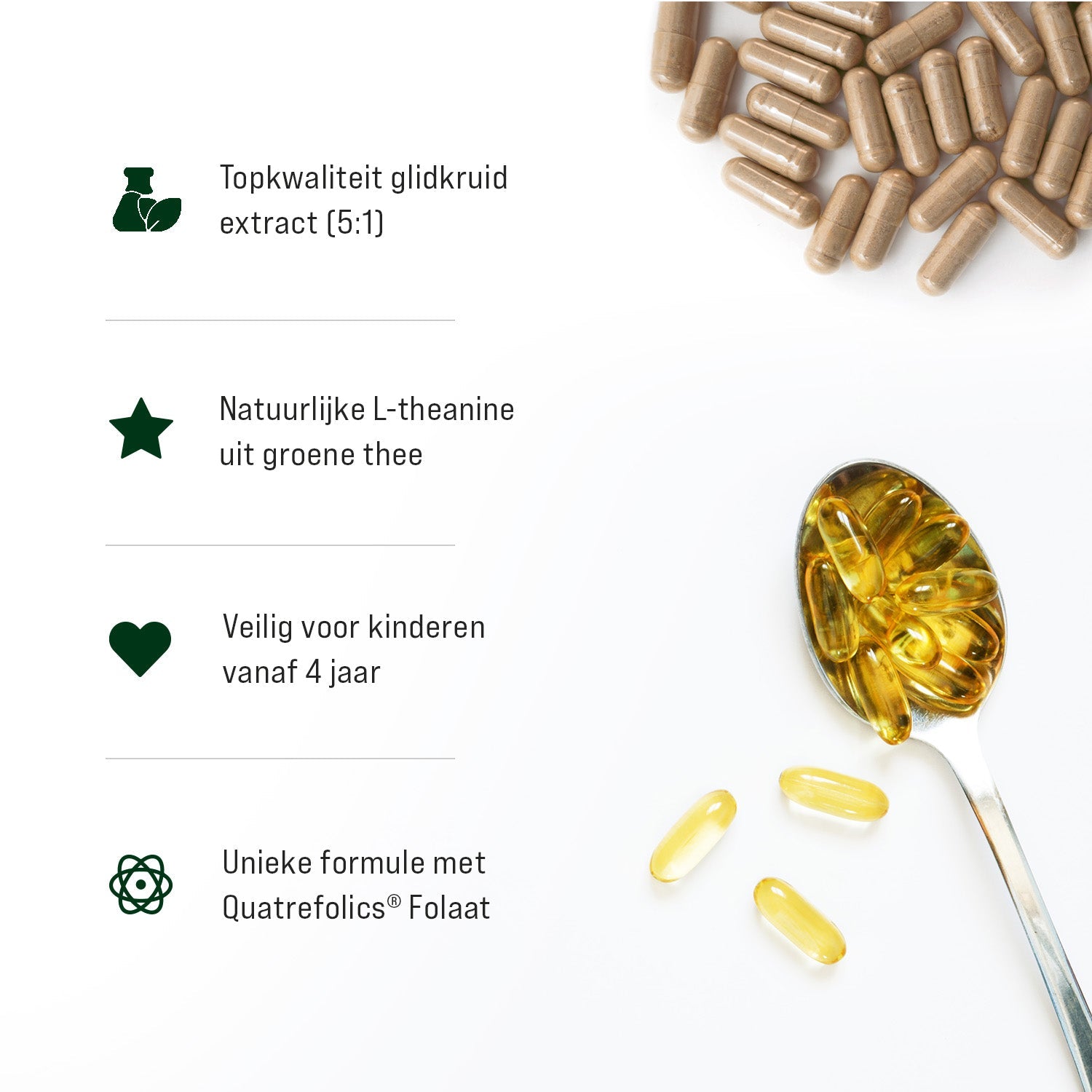 L-theanine, Omega-3 en Glidkruid pakket (LT + O3)