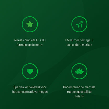 L-theanine, Omega-3 en Glidkruid pakket (LT + O3)