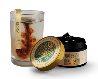 AMAS ORGANICS | 100% PURE HIMALAYAN SHILAJIT RESIN | 80,64 FULVINEZUUR | 50 G