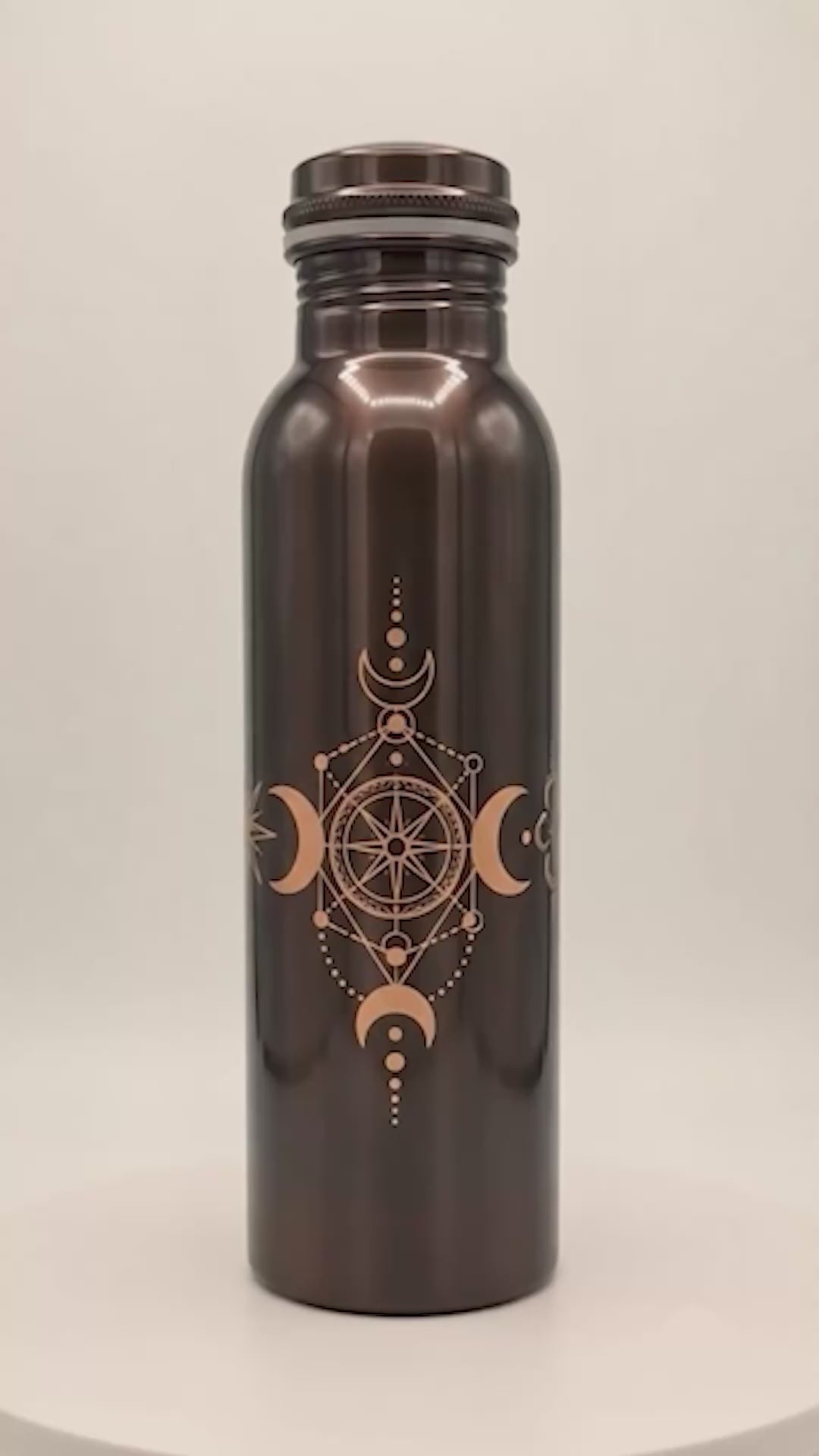 AMAS ORGANICS | 100% PUUR KOPEREN WATERFLES MOONNIGHT | PREMIUM QUALITY | HANDGEMAAKT EN UNIEK | 950 ML | 350 G